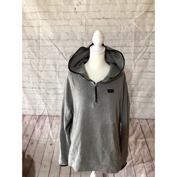 Abercrombie & Fitch quarter zip‎ pullover hoodie women’s large - Picture 2 of 8